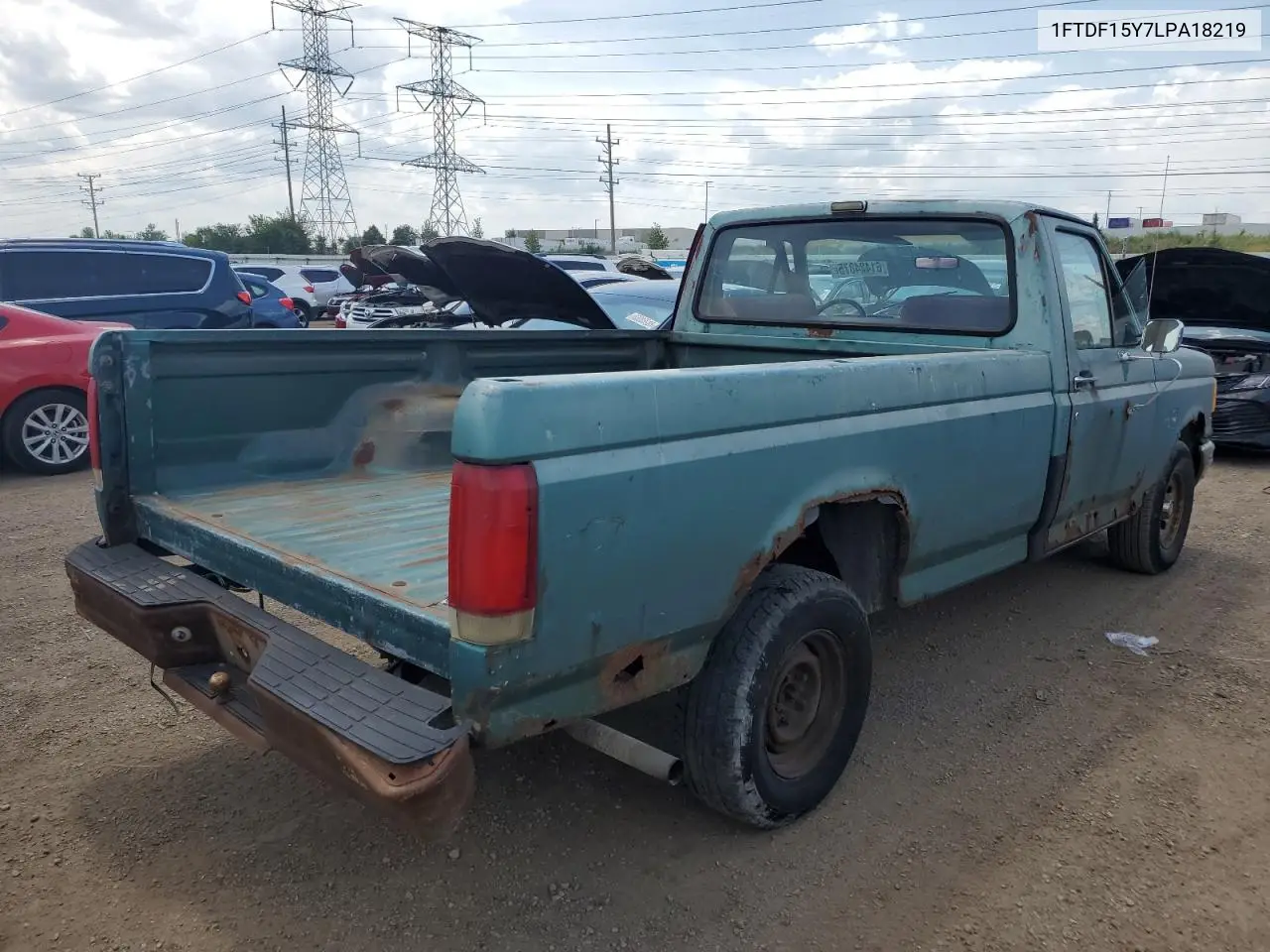 1990 Ford F150 VIN: 1FTDF15Y7LPA18219 Lot: 61424875