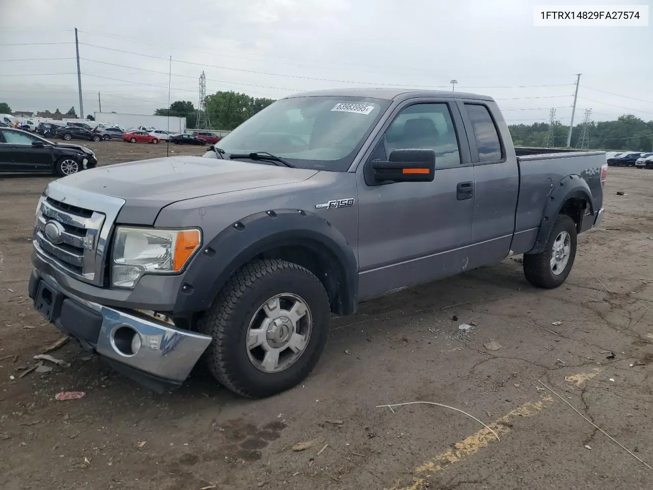 1990 Ford F150 Super Cab VIN: 1FTRX14829FA27574 Lot: 63983995
