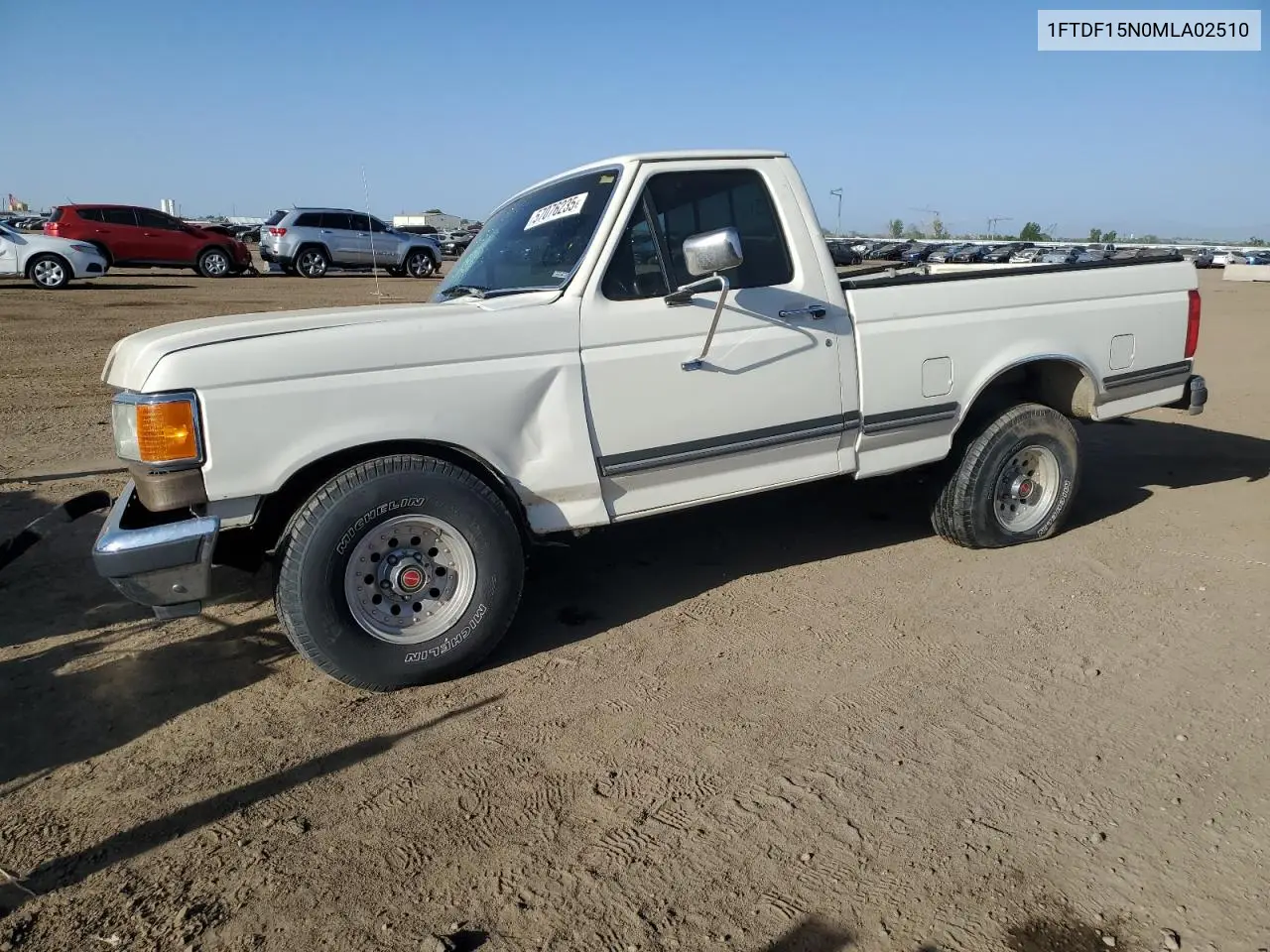 1991 Ford F150 VIN: 1FTDF15N0MLA02510 Lot: 57076235