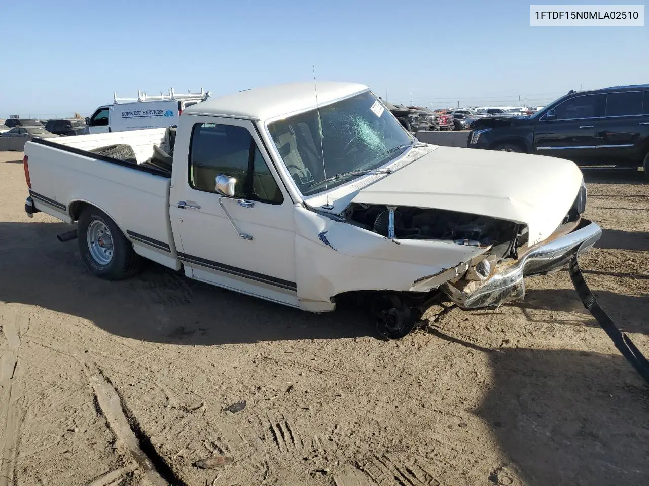 1991 Ford F150 VIN: 1FTDF15N0MLA02510 Lot: 57076235