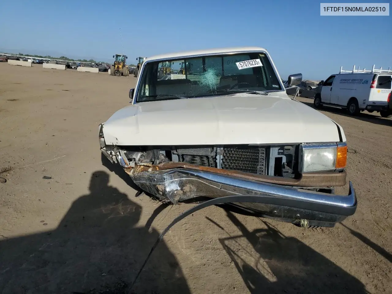 1991 Ford F150 VIN: 1FTDF15N0MLA02510 Lot: 57076235