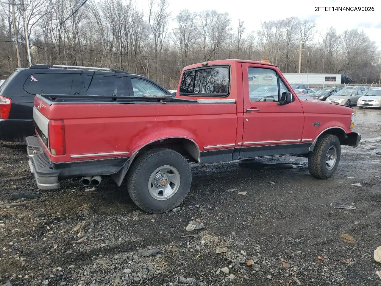 1992 Ford F150 VIN: 2FTEF14N4NCA90026 Lot: 45394035