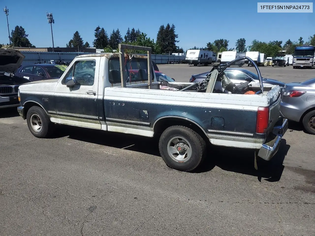 1992 Ford F150 VIN: 1FTEF15N1NPA24773 Lot: 53584805