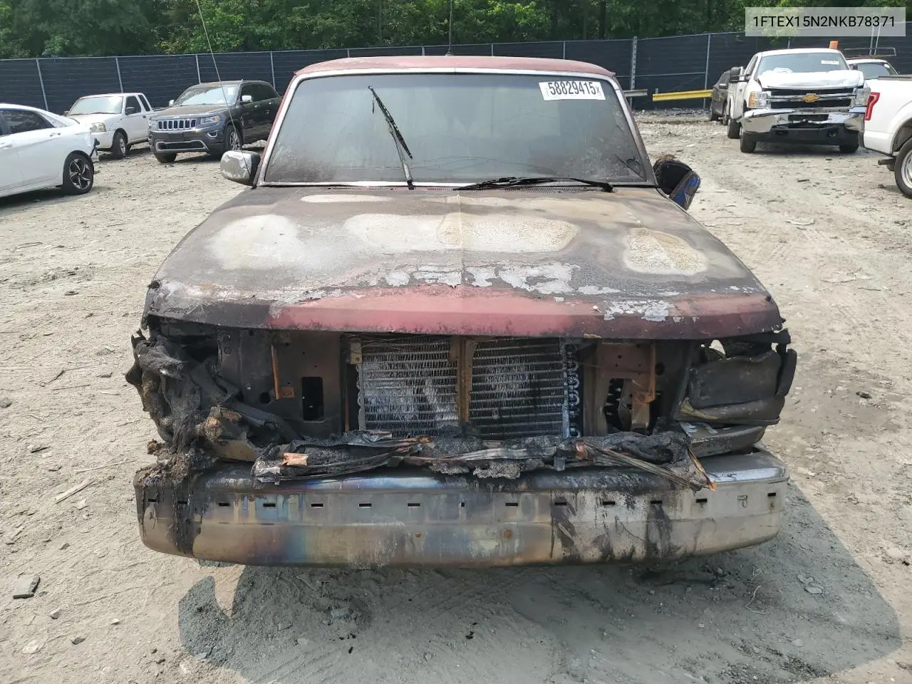 1992 Ford F150 VIN: 1FTEX15N2NKB78371 Lot: 58829415