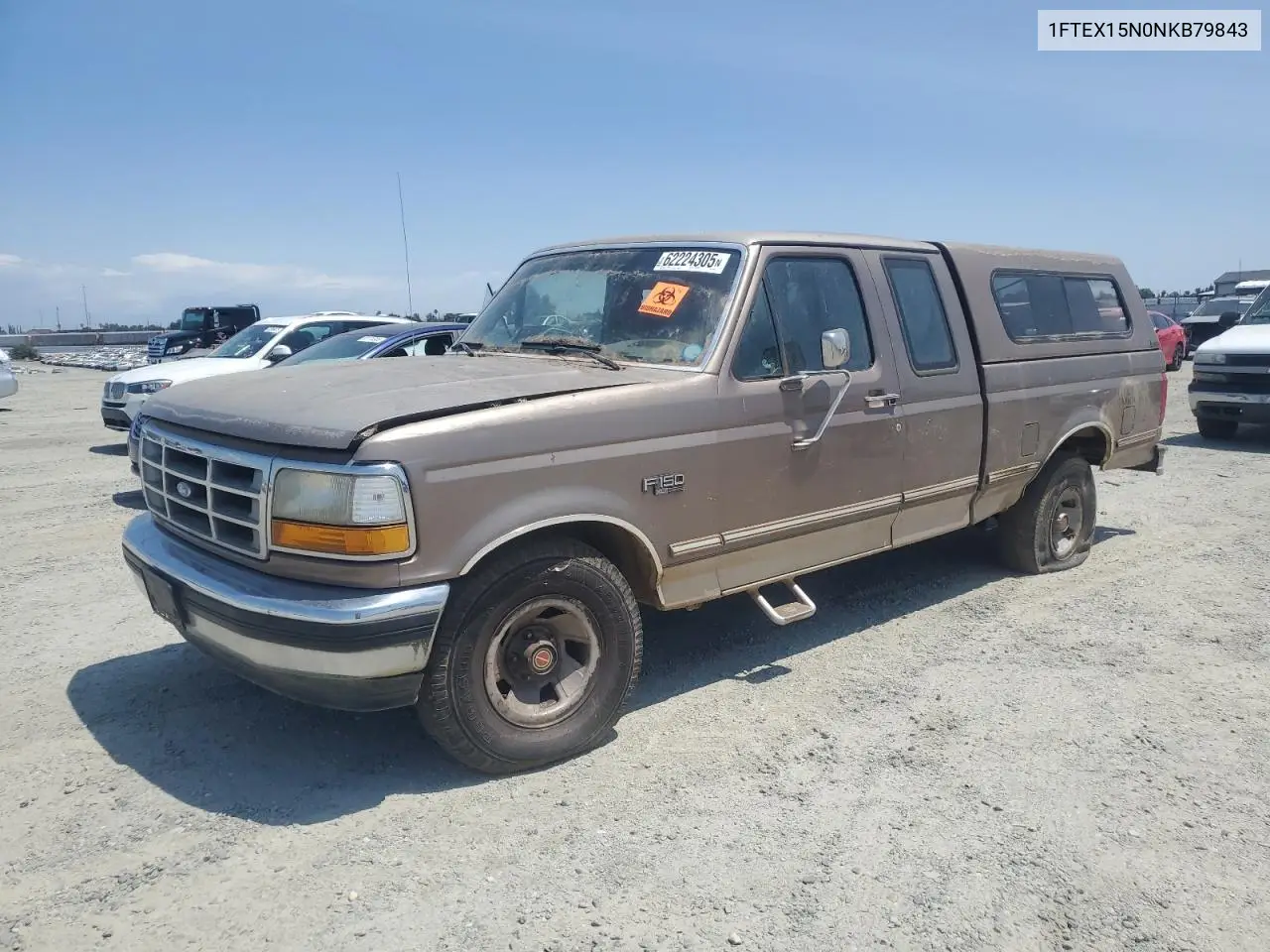 1992 Ford F150 VIN: 1FTEX15N0NKB79843 Lot: 62224305