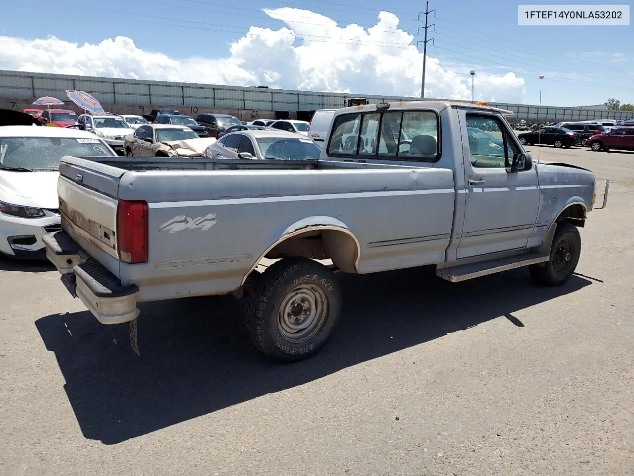 1992 Ford F150 VIN: 1FTEF14Y0NLA53202 Lot: 62348545
