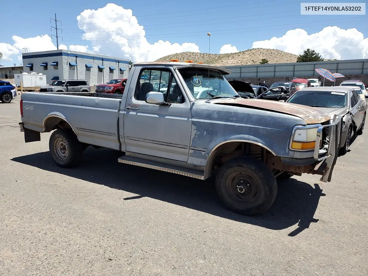 1992 Ford F150 VIN: 1FTEF14Y0NLA53202 Lot: 62348545