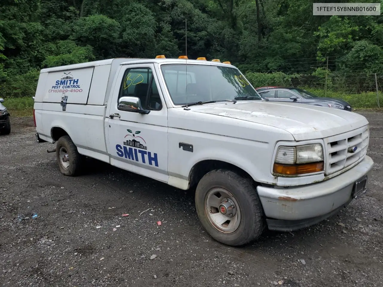 1992 Ford F150 VIN: 1FTEF15Y8NNB01600 Lot: 62353725