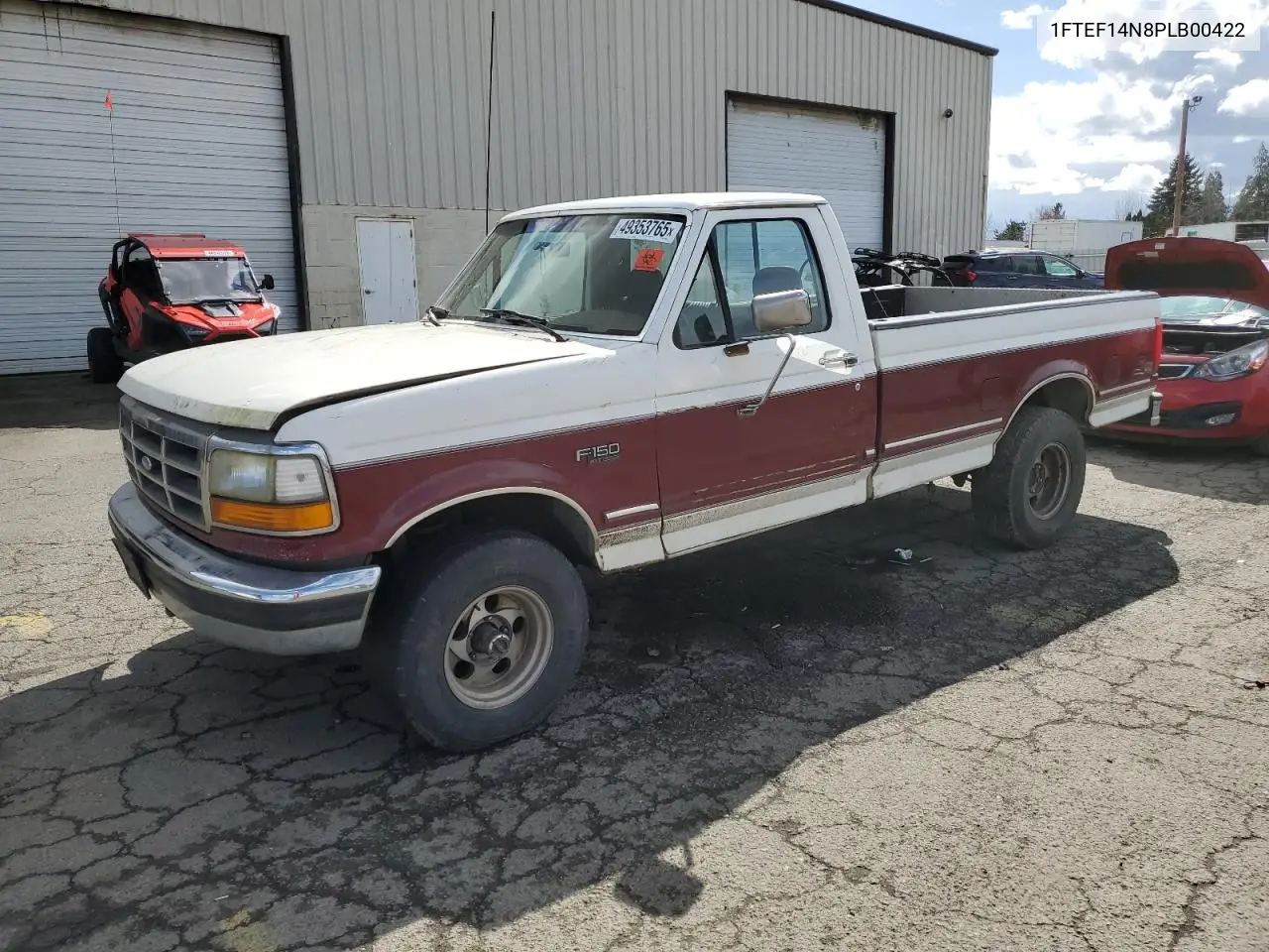 1993 Ford F150 VIN: 1FTEF14N8PLB00422 Lot: 49353765