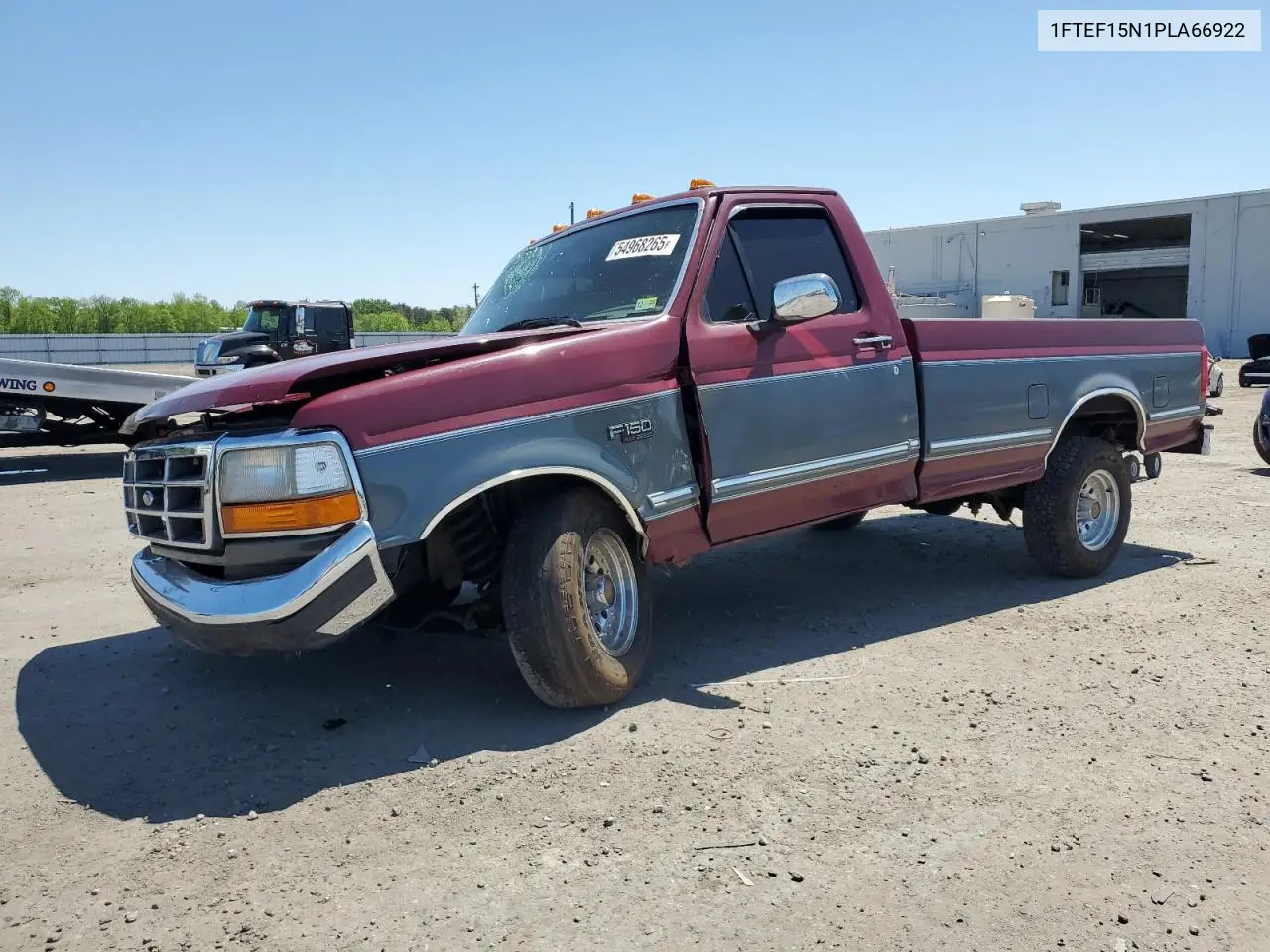 1993 Ford F150 VIN: 1FTEF15N1PLA66922 Lot: 54968265