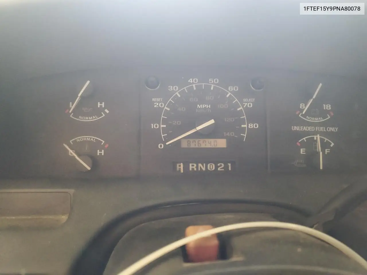 1993 Ford F150 VIN: 1FTEF15Y9PNA80078 Lot: 62963105