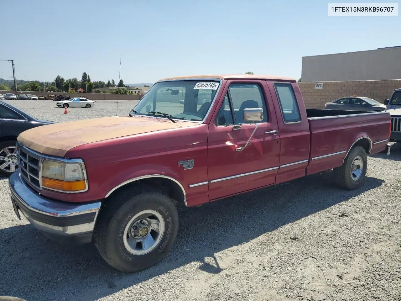 1994 Ford F150 VIN: 1FTEX15N3RKB96707 Lot: 63075745