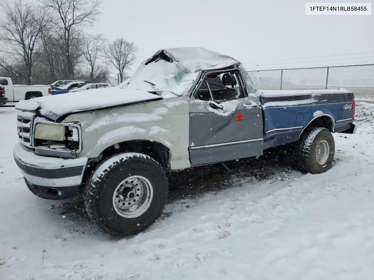 1994 Ford F150 VIN: 1FTEF14N1RLB58455 Lot: 87865585