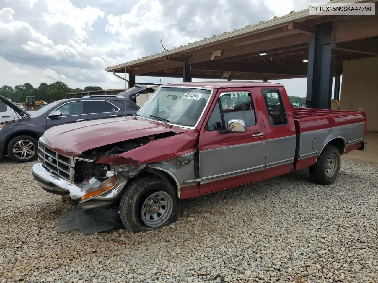 1995 Ford F150 VIN: 1FTEX15N9SKA47790 Lot: 60044645