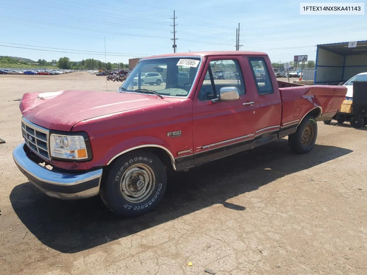 1995 Ford F150 VIN: 1FTEX14NXSKA41143 Lot: 60715065