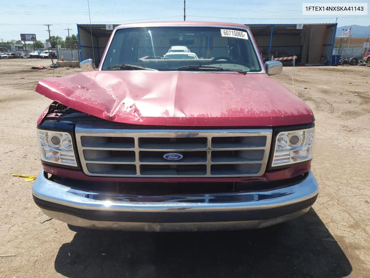 1995 Ford F150 VIN: 1FTEX14NXSKA41143 Lot: 60715065