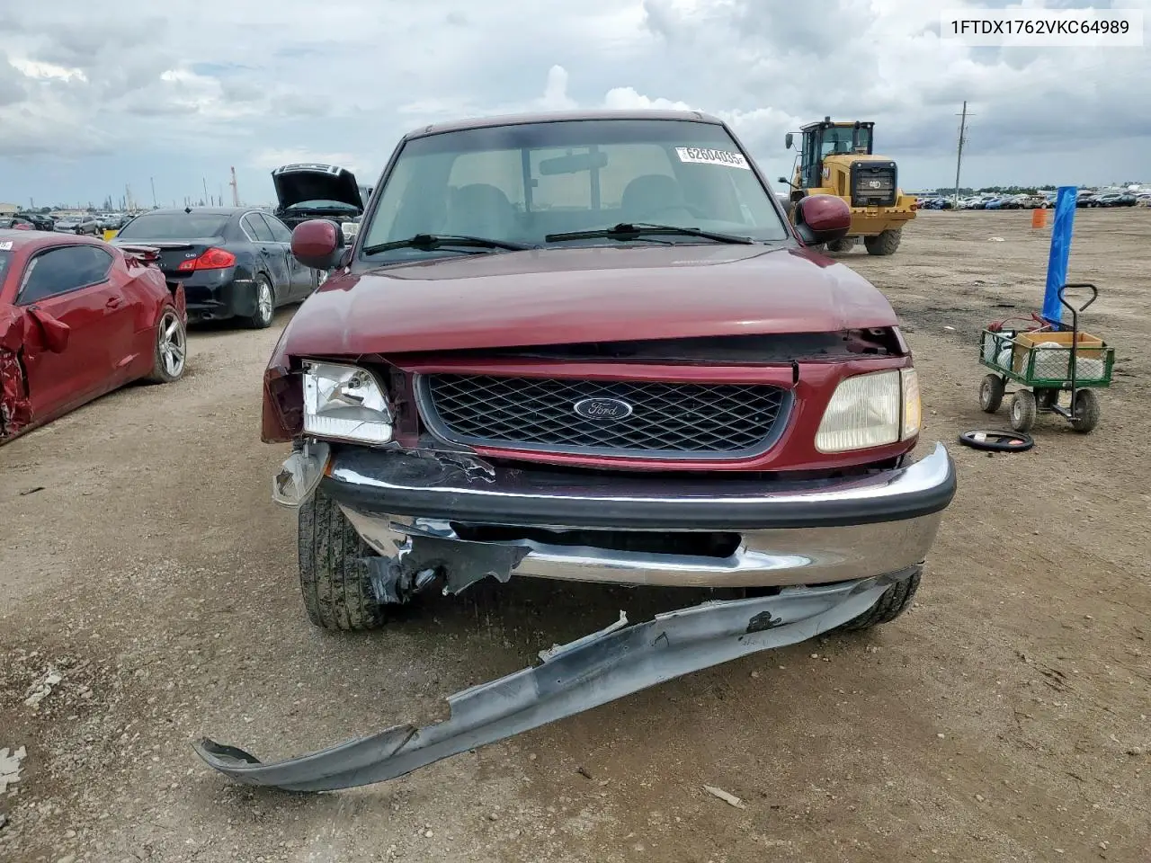1997 Ford F150 VIN: 1FTDX1762VKC64989 Lot: 62604035