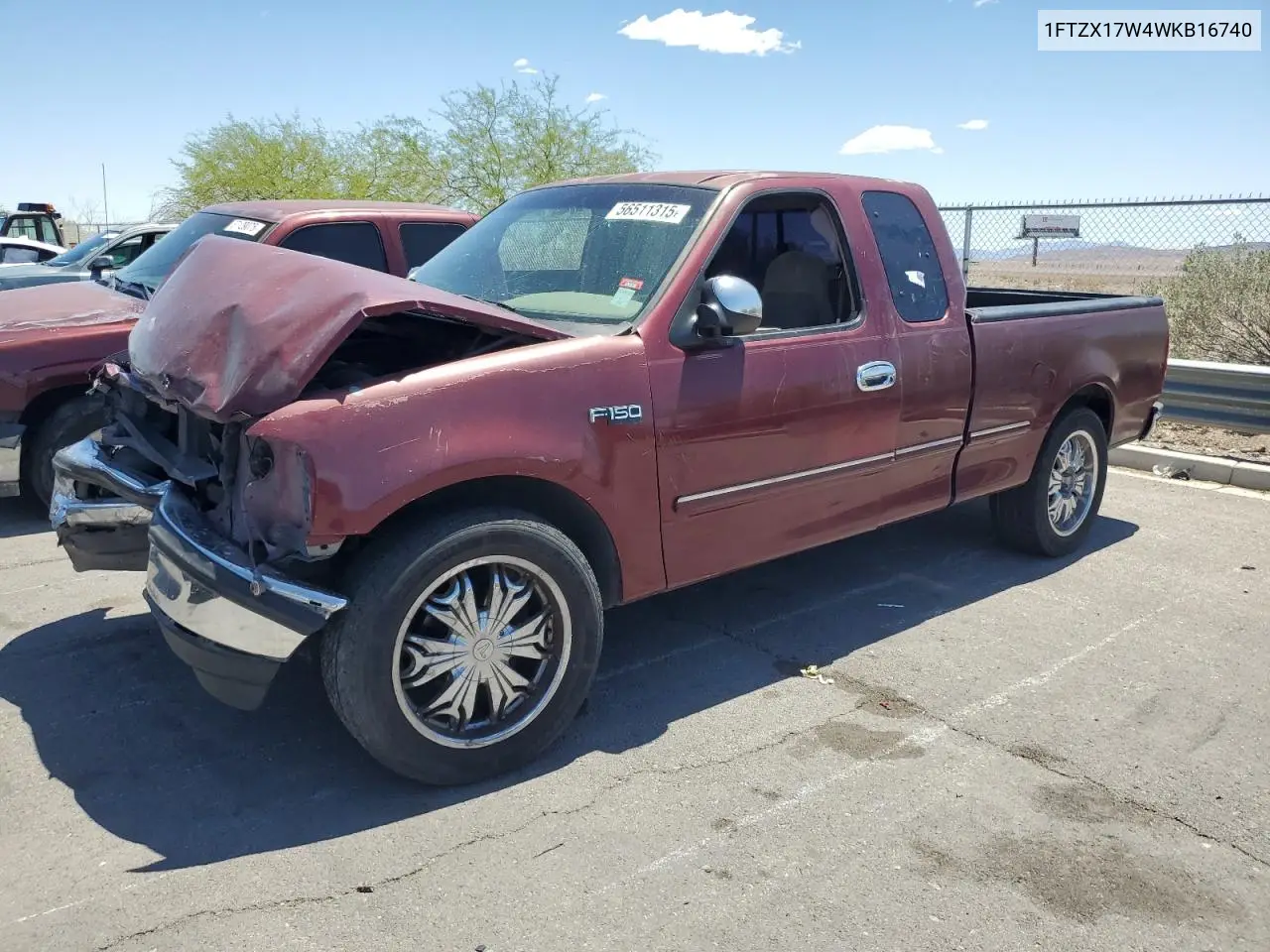 1998 Ford F150 VIN: 1FTZX17W4WKB16740 Lot: 56511315