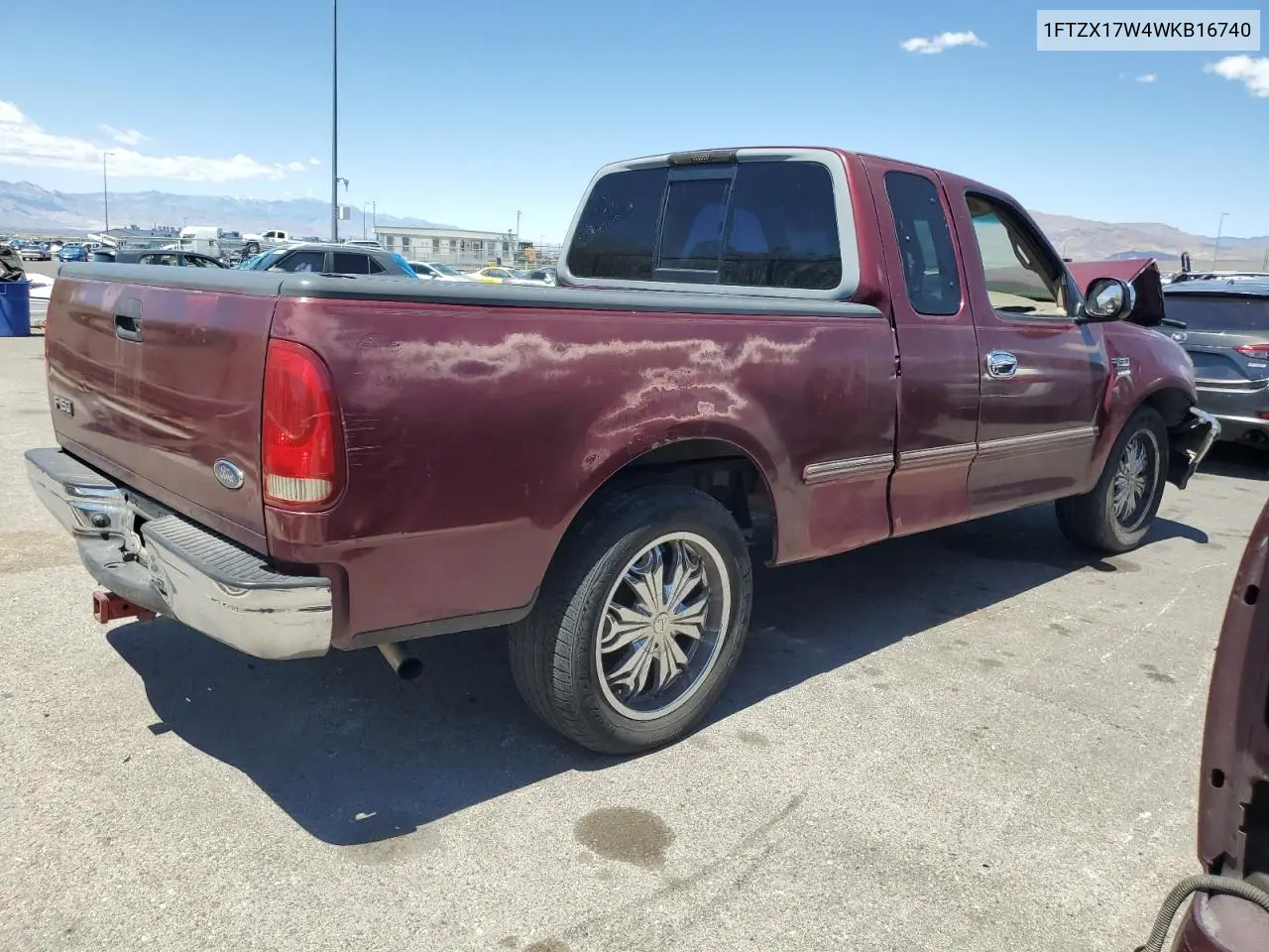 1998 Ford F150 VIN: 1FTZX17W4WKB16740 Lot: 56511315