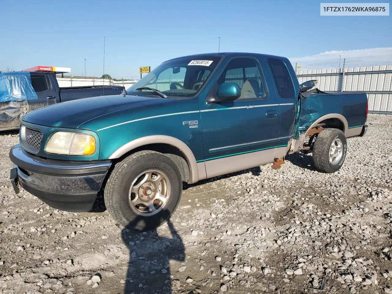1998 Ford F150 VIN: 1FTZX1762WKA96875 Lot: 62563015