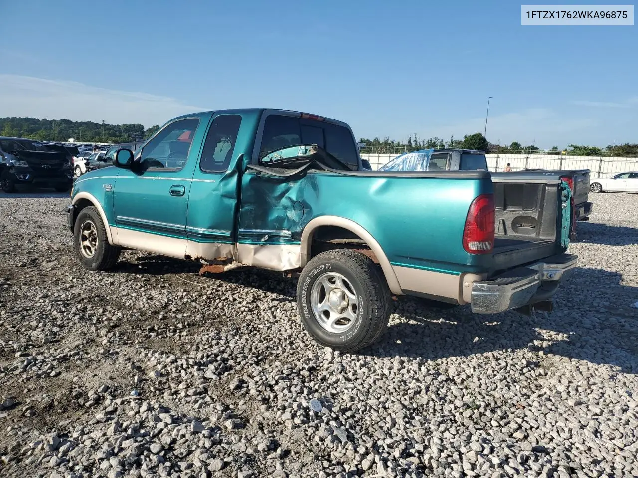 1998 Ford F150 VIN: 1FTZX1762WKA96875 Lot: 62563015
