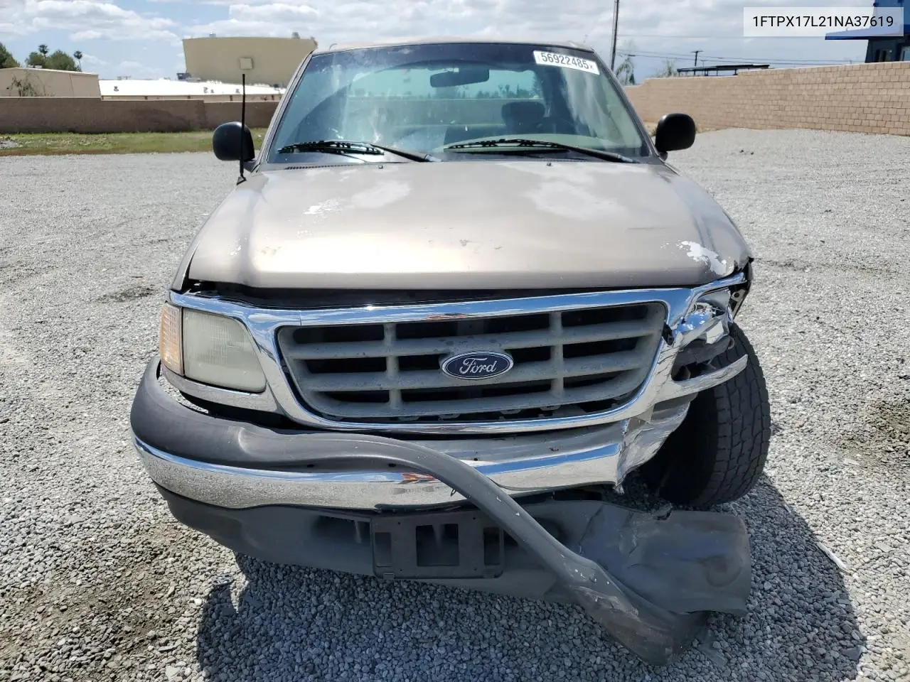 2001 Ford F150 VIN: 1FTPX17L21NA37619 Lot: 56922485