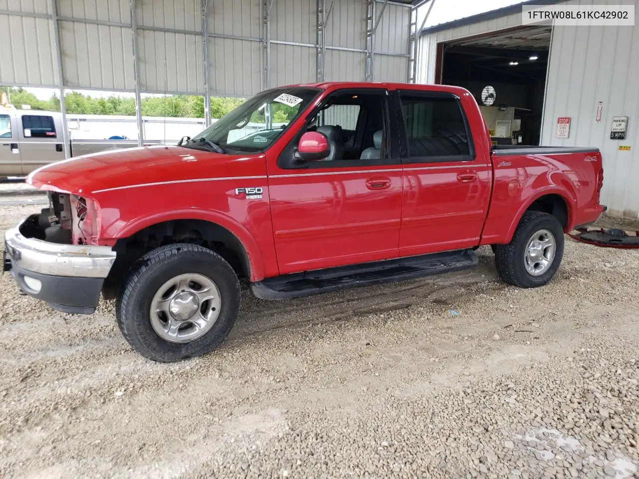 2001 Ford F150 Supercrew VIN: 1FTRW08L61KC42902 Lot: 62254905