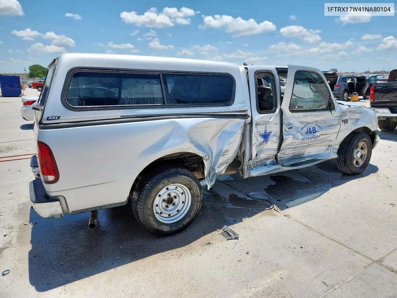 2001 Ford F150 VIN: 1FTRX17W41NA80104 Lot: 62381665