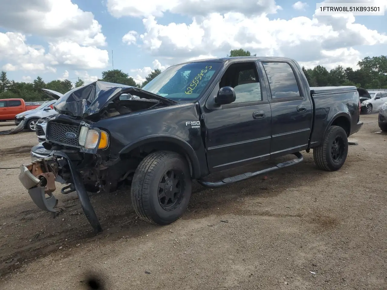 2001 Ford F150 Supercrew VIN: 1FTRW08L51KB93501 Lot: 62555855