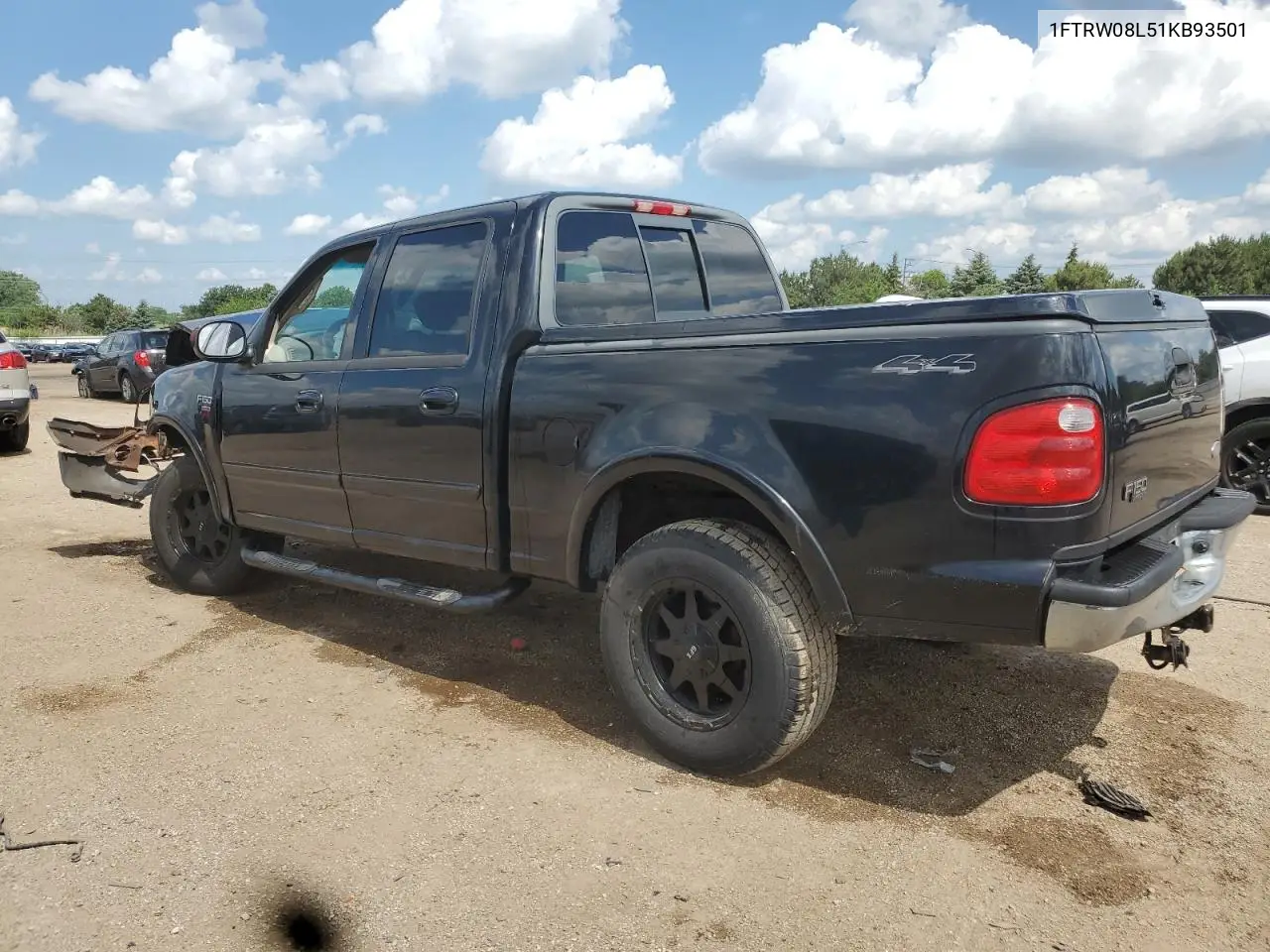 2001 Ford F150 Supercrew VIN: 1FTRW08L51KB93501 Lot: 62555855