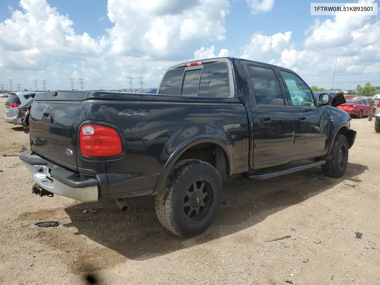 2001 Ford F150 Supercrew VIN: 1FTRW08L51KB93501 Lot: 62555855