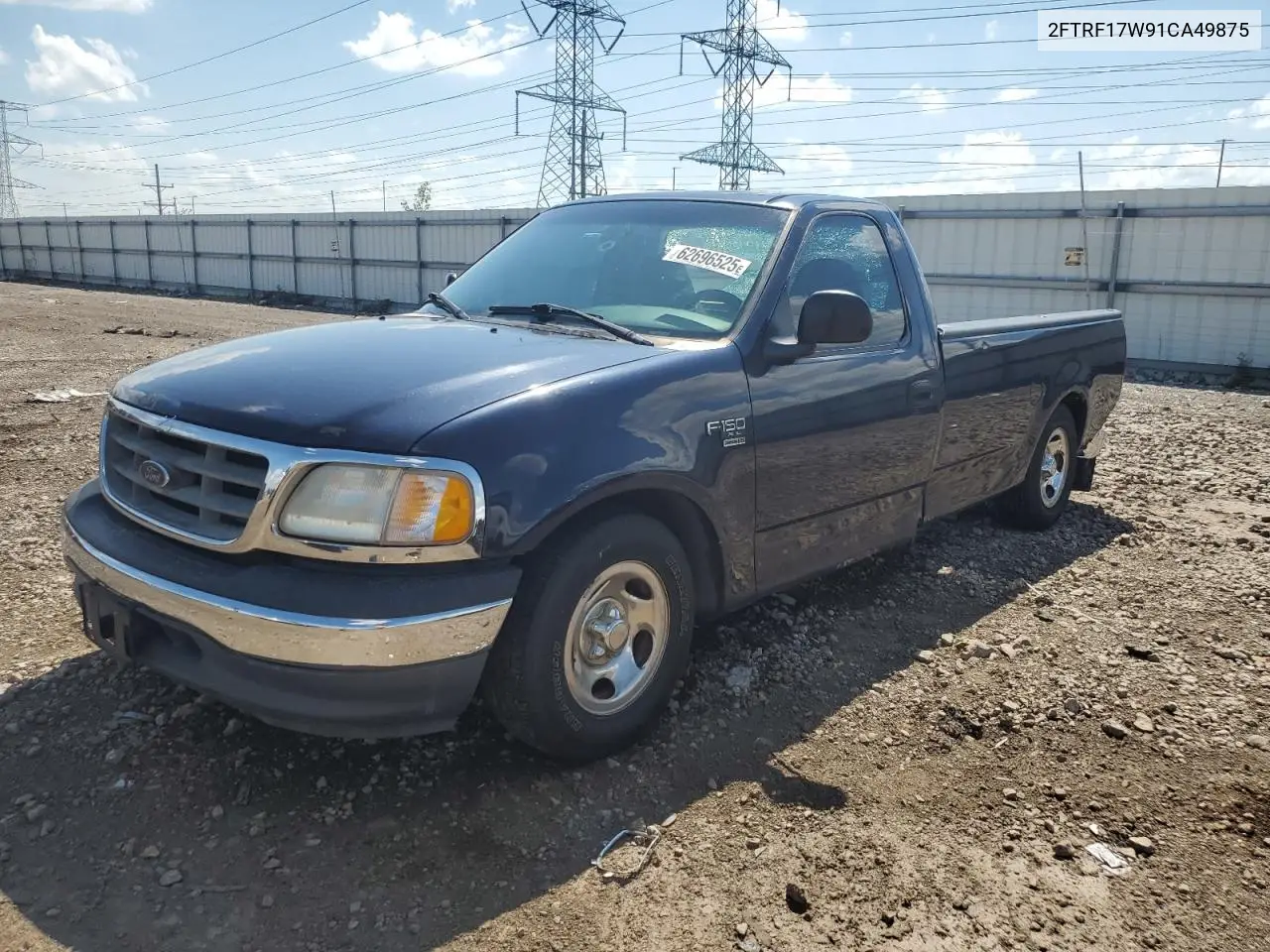 2001 Ford F150 VIN: 2FTRF17W91CA49875 Lot: 62696525