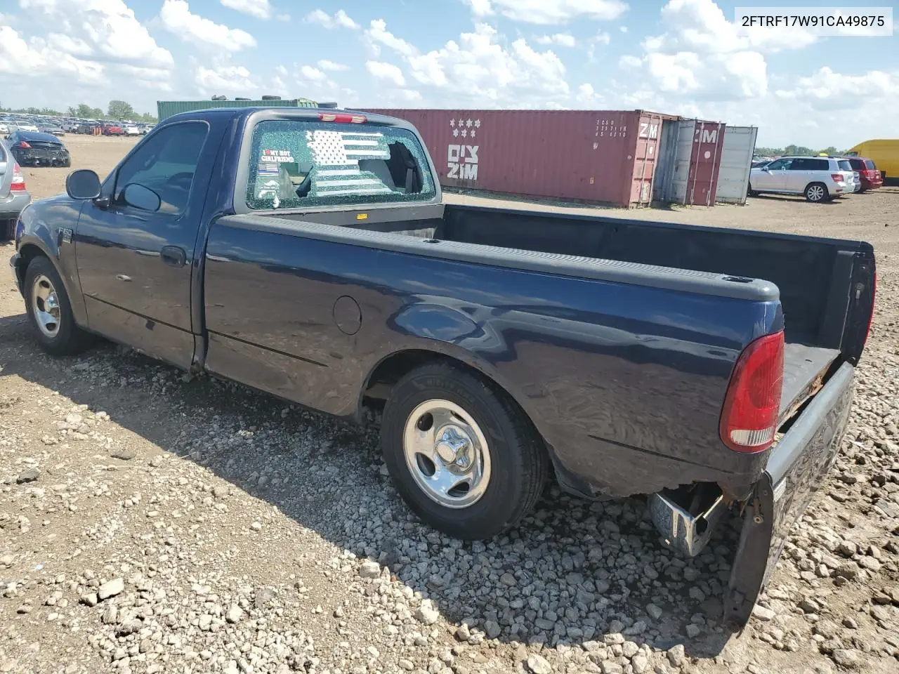 2001 Ford F150 VIN: 2FTRF17W91CA49875 Lot: 62696525