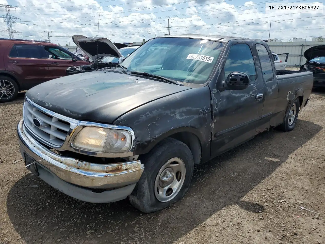 2001 Ford F150 VIN: 1FTZX1721YKB06327 Lot: 62751615
