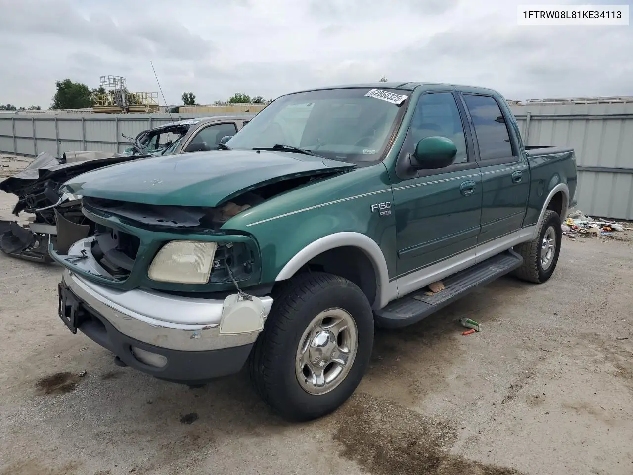 2001 Ford F150 Supercrew VIN: 1FTRW08L81KE34113 Lot: 62850325
