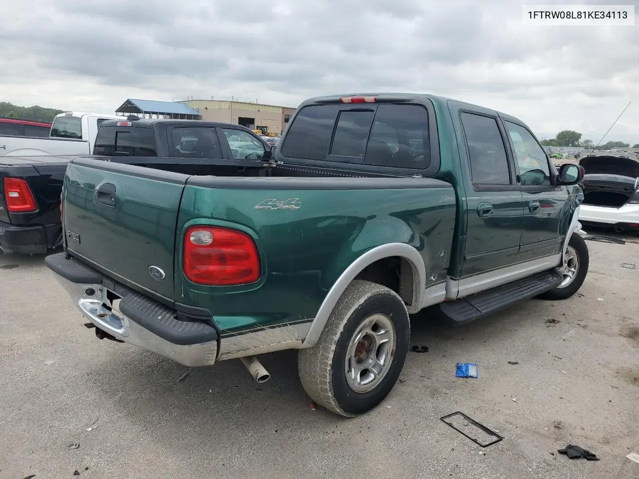 2001 Ford F150 Supercrew VIN: 1FTRW08L81KE34113 Lot: 62850325