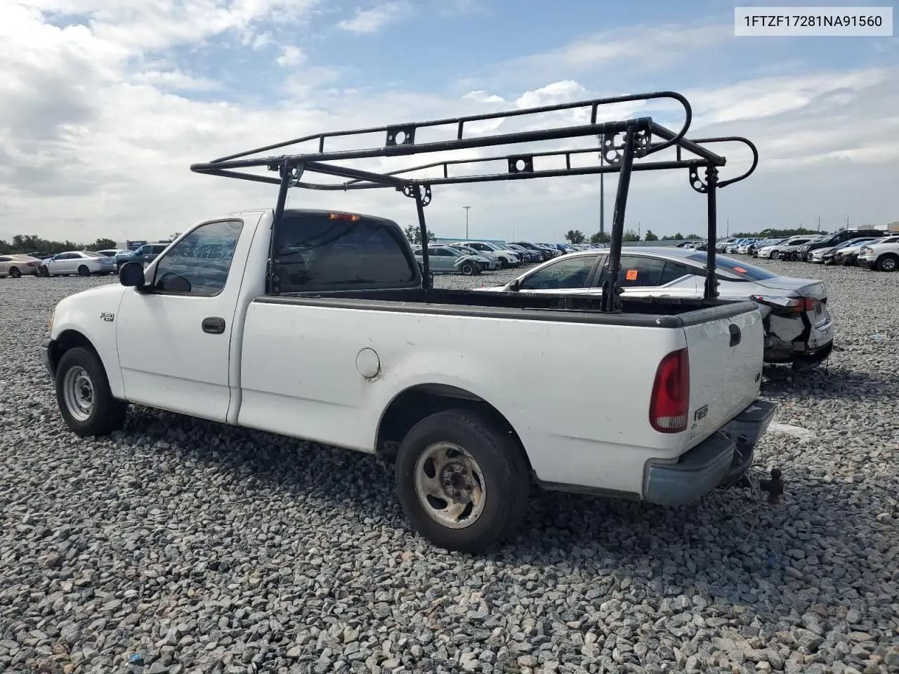 2001 Ford F150 VIN: 1FTZF17281NA91560 Lot: 63121915