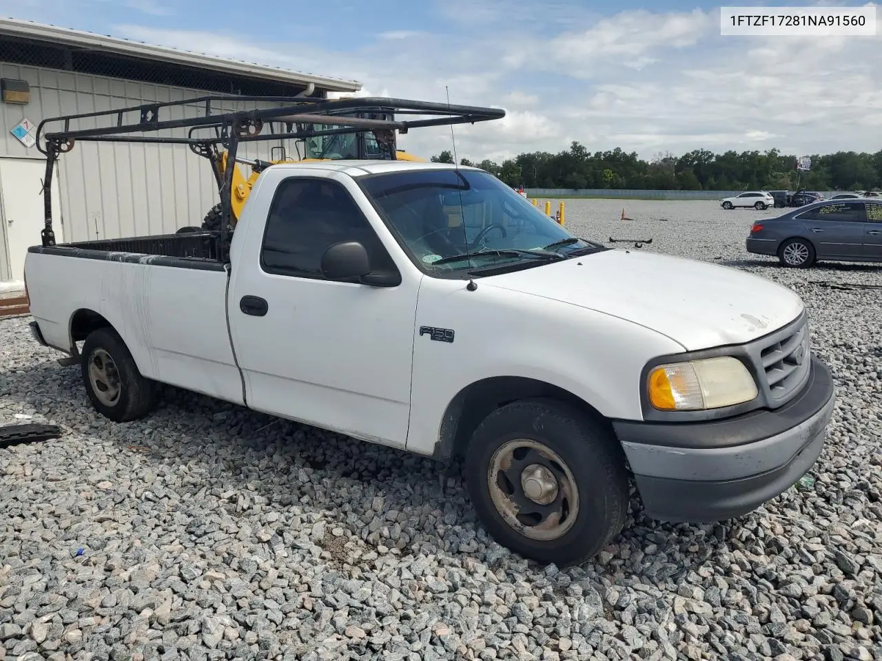 2001 Ford F150 VIN: 1FTZF17281NA91560 Lot: 63121915