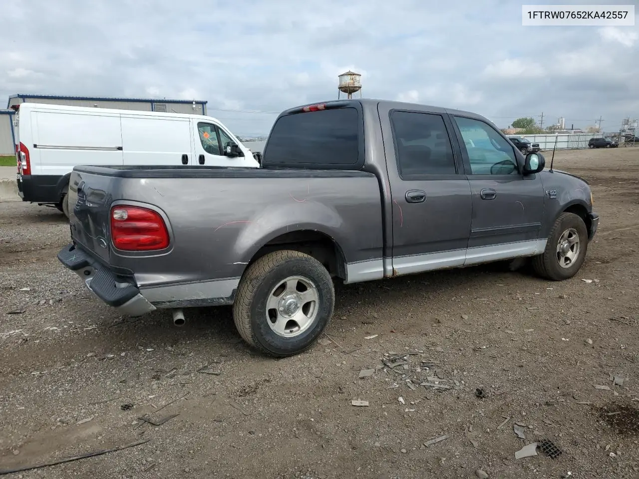 2002 Ford F150 Supercrew VIN: 1FTRW07652KA42557 Lot: 56308035