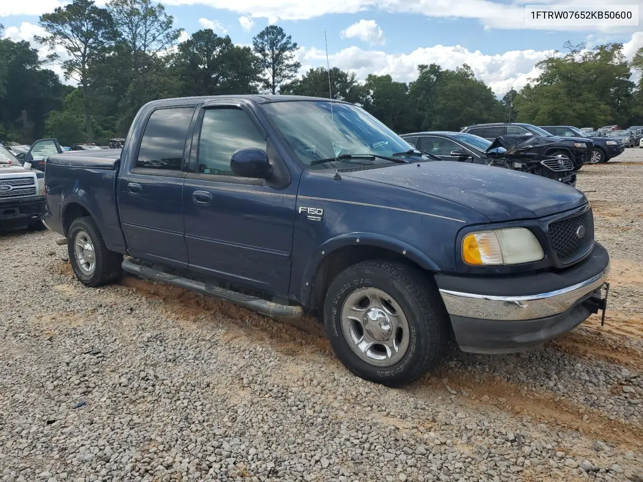 2002 Ford F150 Supercrew VIN: 1FTRW07652KB50600 Lot: 56462905
