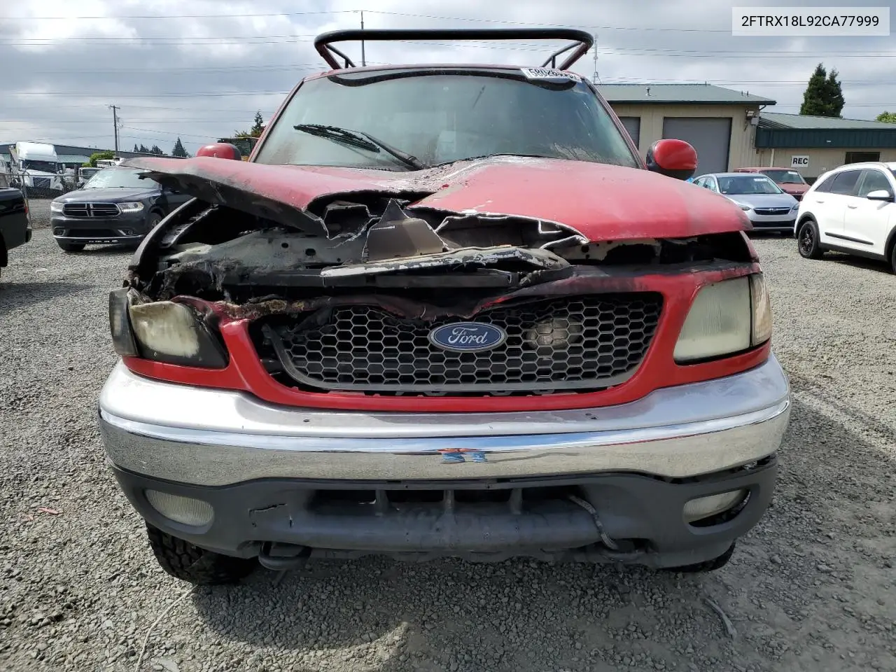 2002 Ford F150 VIN: 2FTRX18L92CA77999 Lot: 58026585