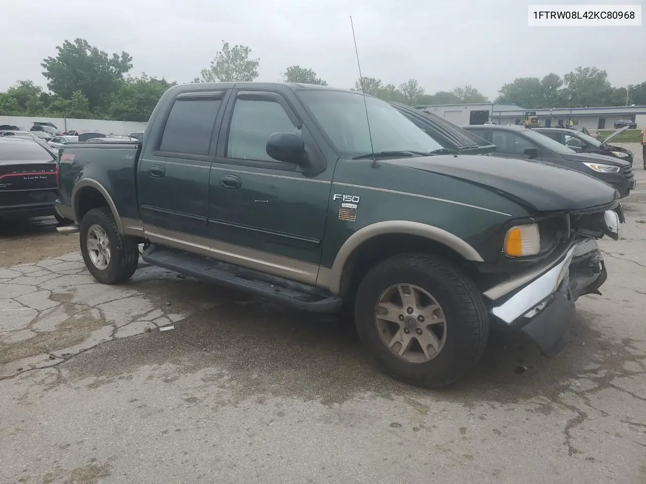 2002 Ford F150 Supercrew VIN: 1FTRW08L42KC80968 Lot: 59959845