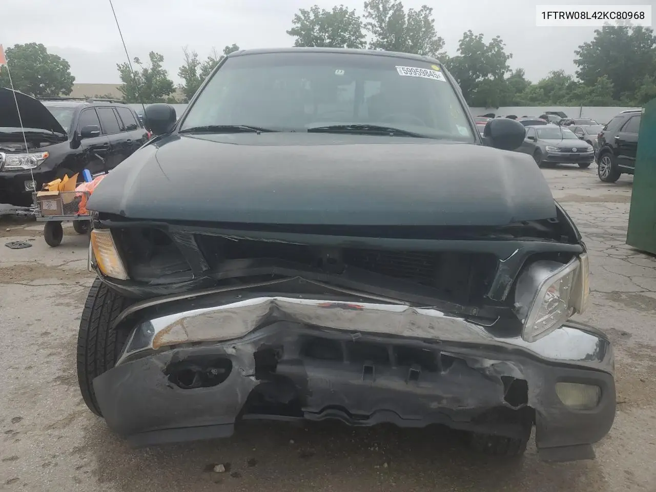 2002 Ford F150 Supercrew VIN: 1FTRW08L42KC80968 Lot: 59959845
