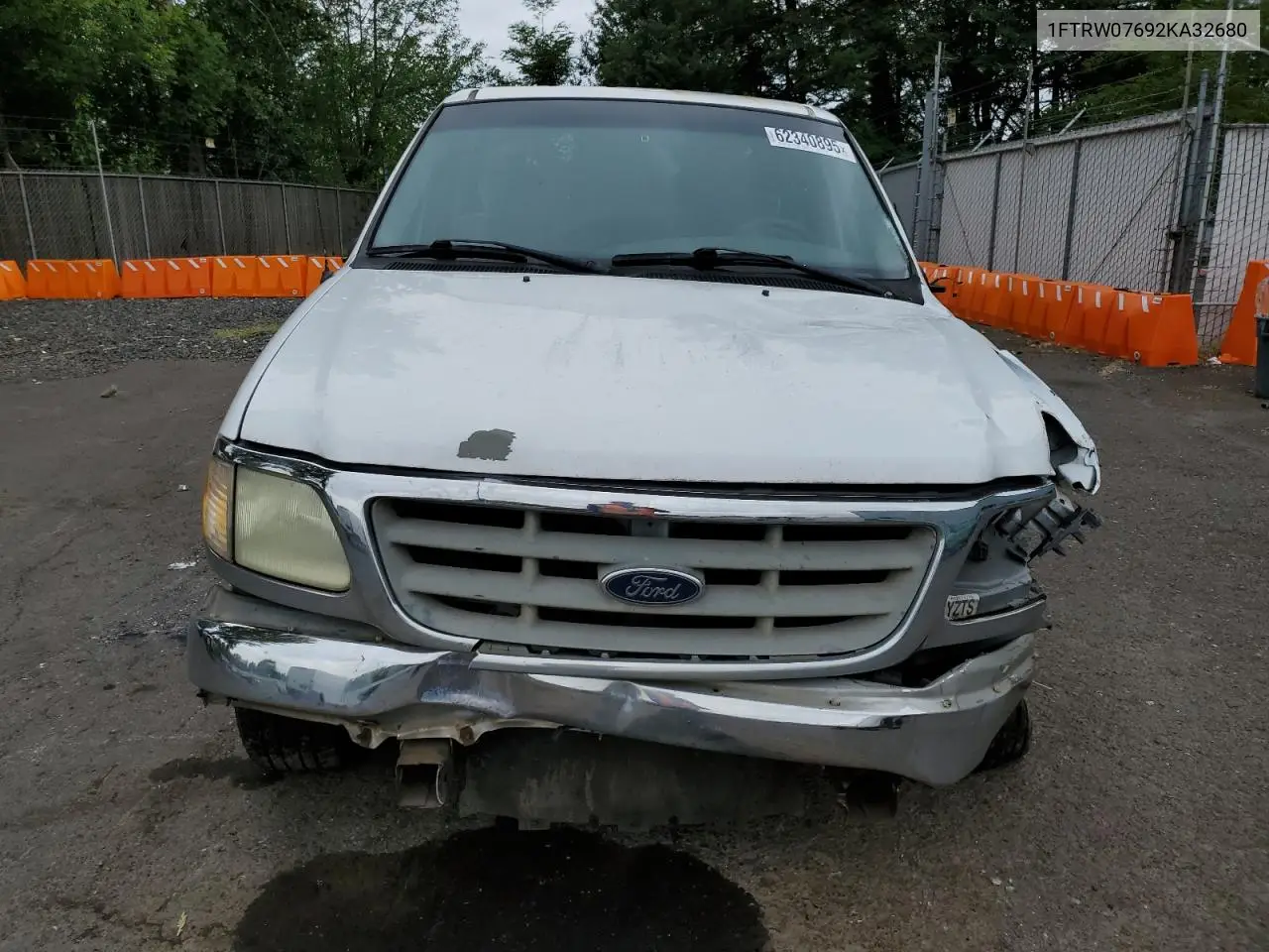 2002 Ford F150 Supercrew VIN: 1FTRW07692KA32680 Lot: 62340895