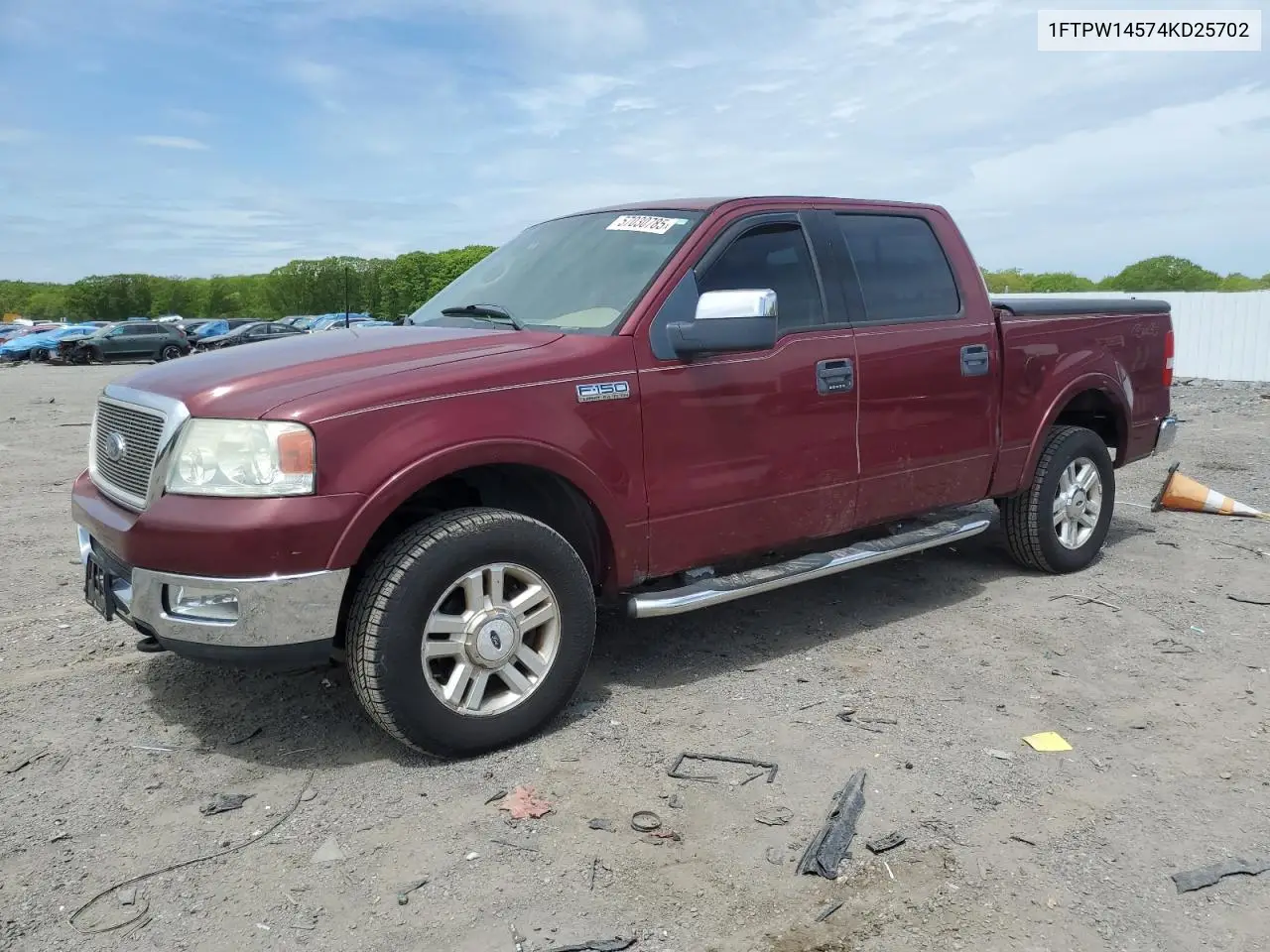 2004 Ford F150 Supercrew VIN: 1FTPW14574KD25702 Lot: 57030785