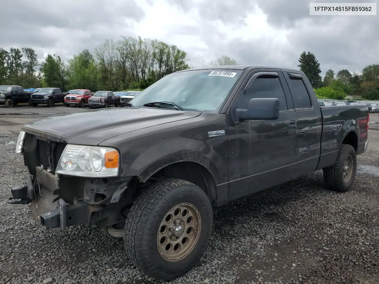 2005 Ford F150 VIN: 1FTPX14515FB59362 Lot: 56751995