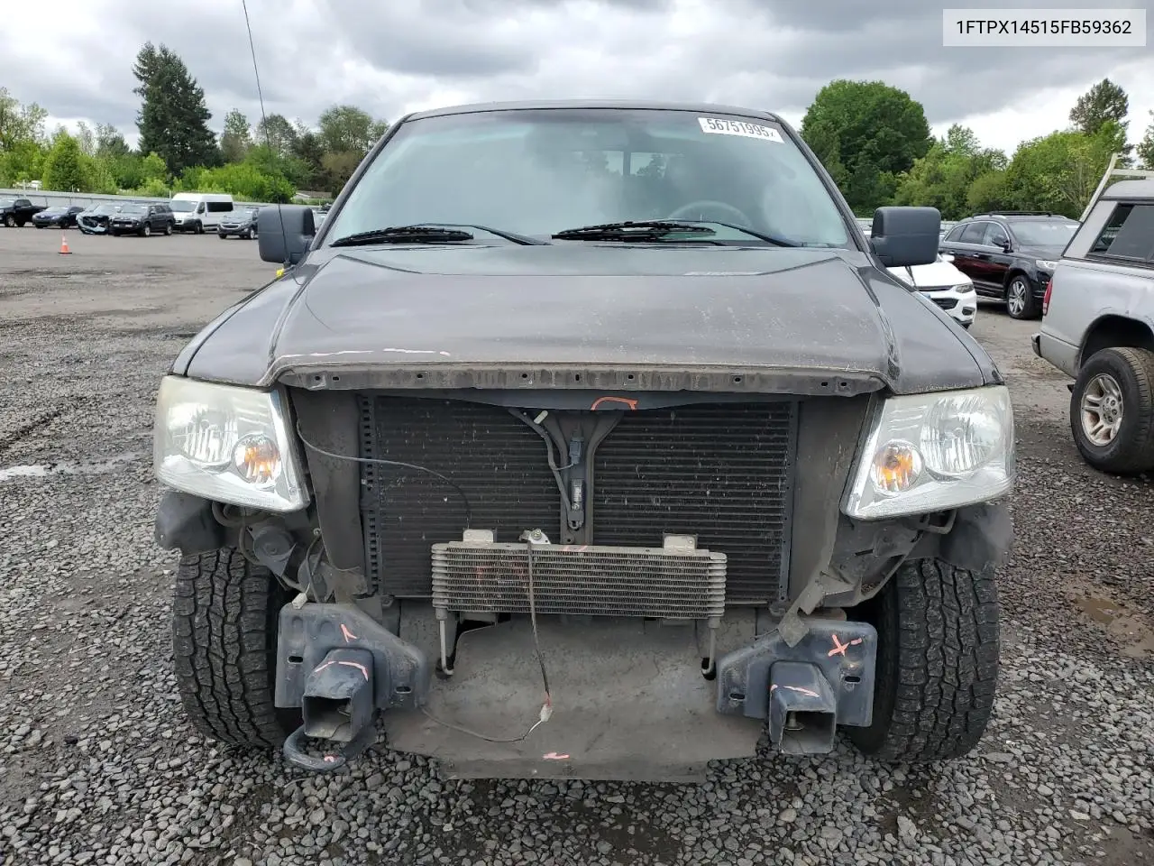 2005 Ford F150 VIN: 1FTPX14515FB59362 Lot: 56751995