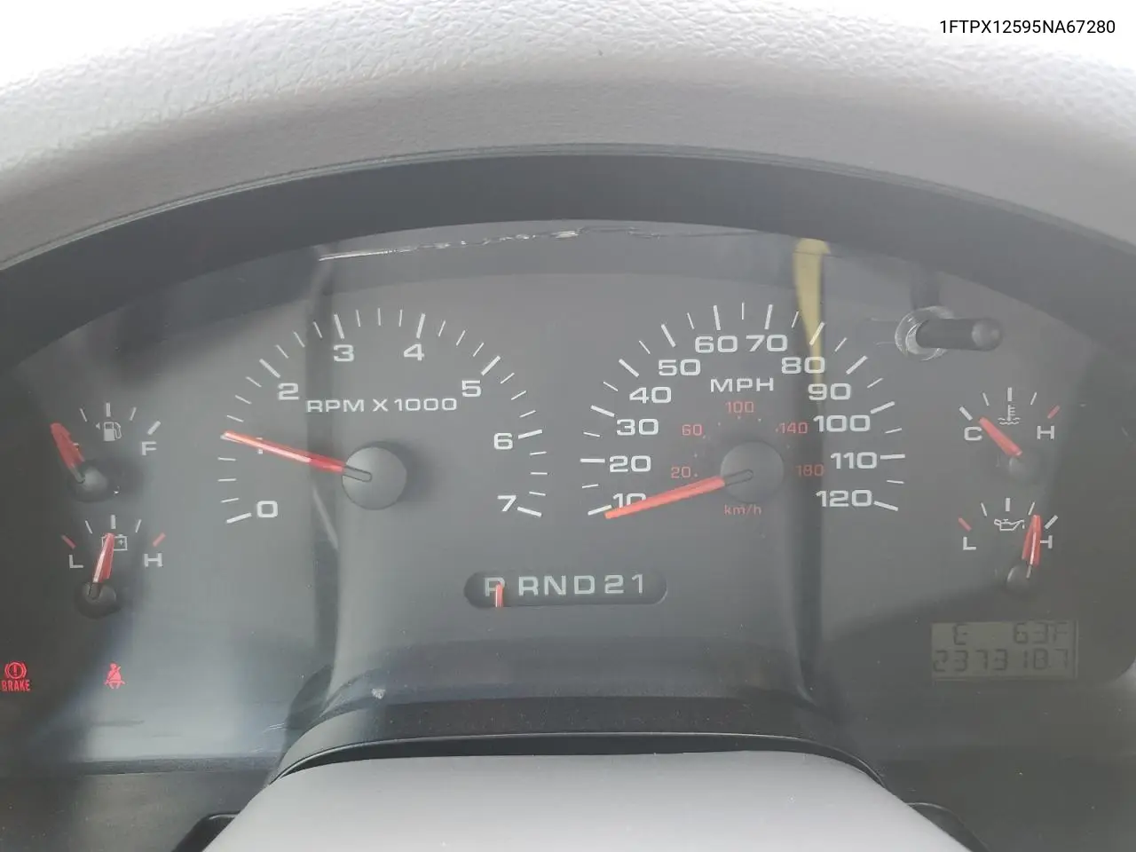 2005 Ford F150 VIN: 1FTPX12595NA67280 Lot: 56922545