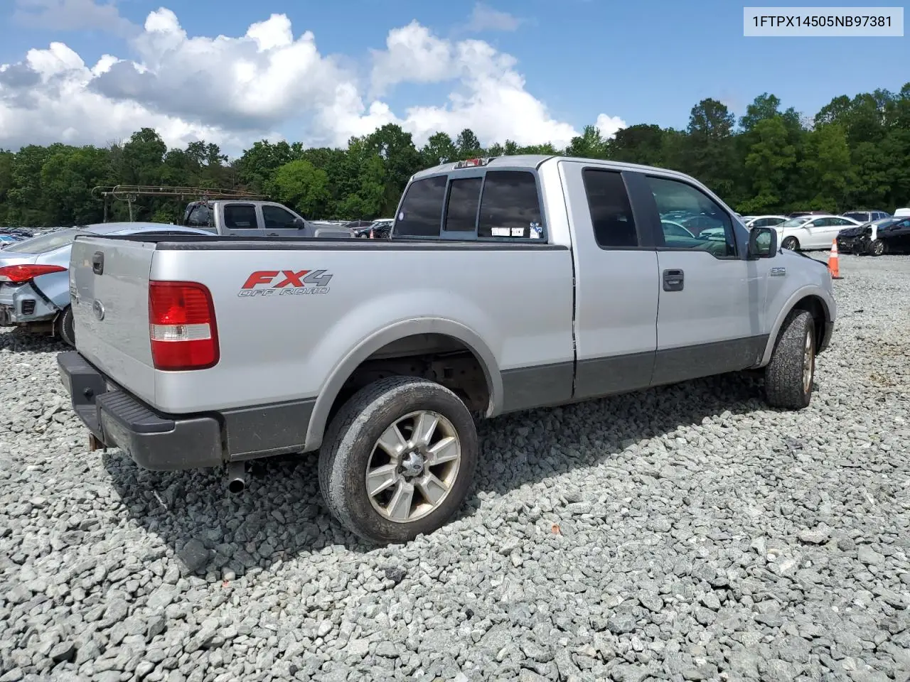 2005 Ford F150 VIN: 1FTPX14505NB97381 Lot: 57071815
