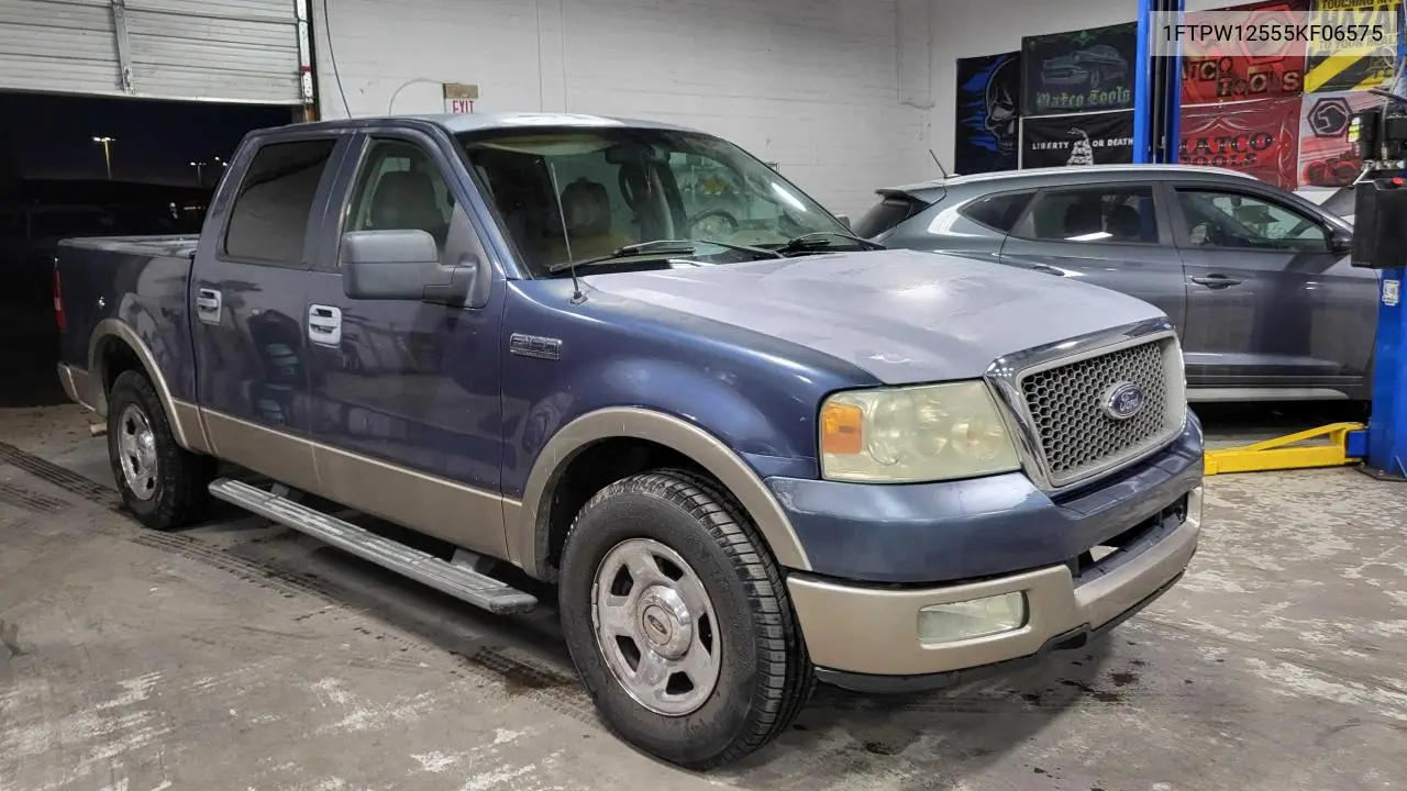 2005 Ford F150 Supercrew VIN: 1FTPW12555KF06575 Lot: 57114205